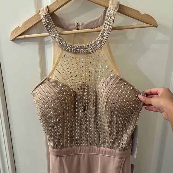 Long Dusty Blush Pink Prom Dress by PromGirl - Picture 5 of 12